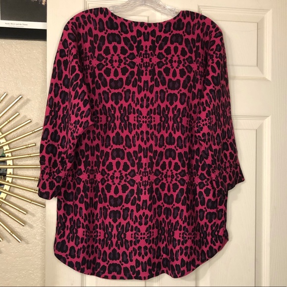 Design History Pink&Purple Animal Print Sweater XL - Picture 4 of 10